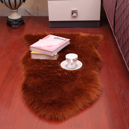 Faux Sheepskin Rugs, Soft Fluffy Chair Cover Hairy Washable Carpet Non Slip Mats for Chair Bed Sofa Floor with Extra Long Wool