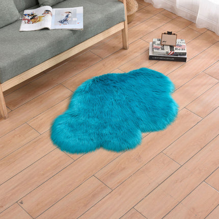 Faux Sheep Pile Hair Rug for Bedroom -Machine Washable Living Room Pile Area Rug -Soft Non-Slip Extra Long Pile Living Room Carpet