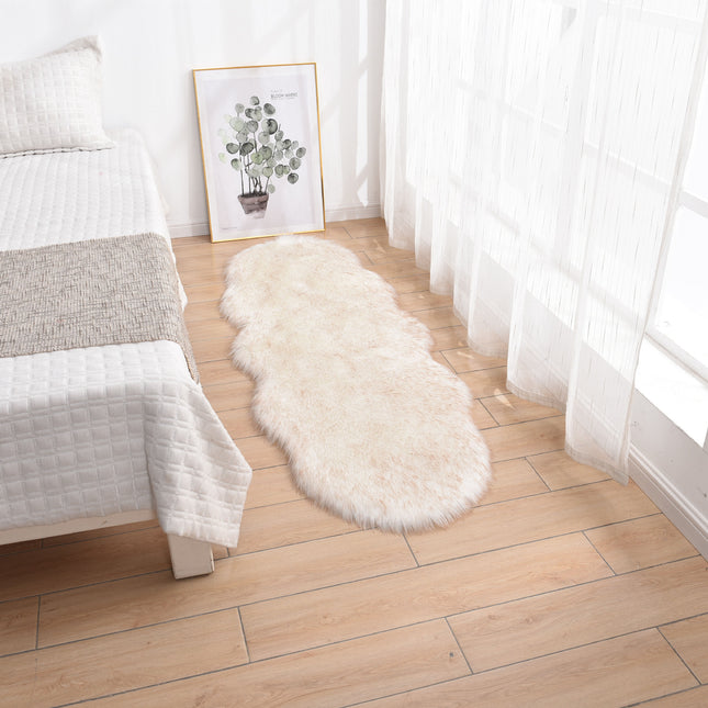 Artificial Fur Soft Fluffy Single Sheepskin Style Rug, Chair Covers Seat Cushions Shaggy Area Rugs Bedroom Sofa Floor Rugs