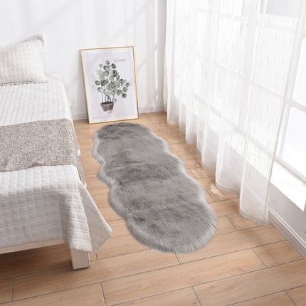 Artificial Fur Soft Fluffy Single Sheepskin Style Rug, Chair Covers Seat Cushions Shaggy Area Rugs Bedroom Sofa Floor Rugs