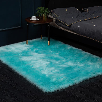 Faux Fur Seat Cushion Home Decor Long Wool Area Rugs Carpet Soft Fluffy Plush Pads  Fit for Home Office Restaurant Chair