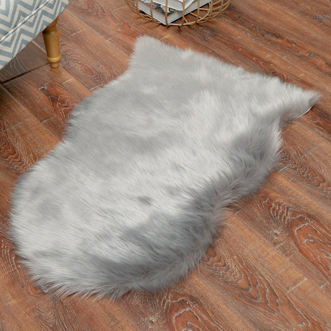 Classic Soft Faux Sheepskin Fur Rug Fluffy Area Rug Shag Rug Carpets for Bedroom Living Room Bedside Throw Washable