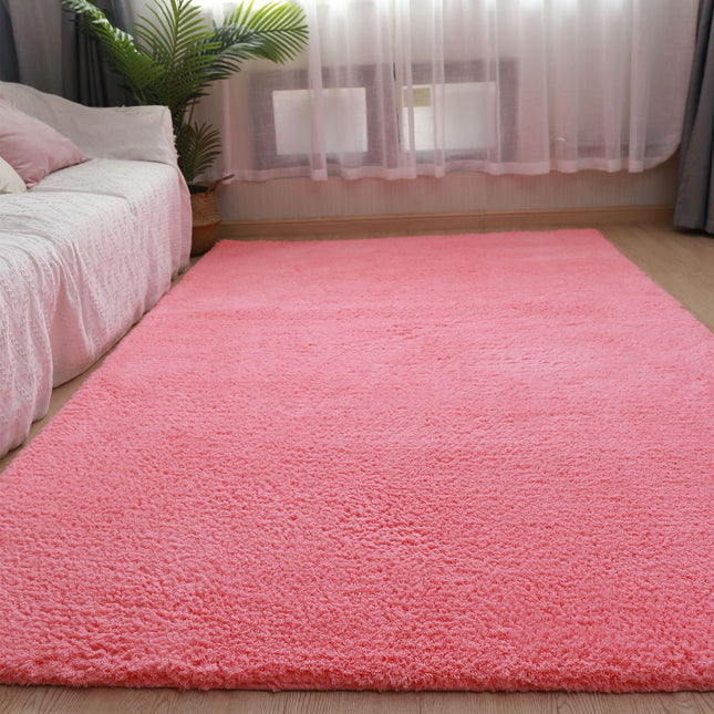 Faux Lambswool Area Rugs  Modern Abstract Design, Non-Shedding  Easy Care, for High Traffic Areas in  Bedroom