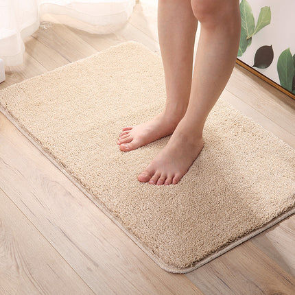 Bathroom rug bath mat plush microfiber non-slip soft shower mat absorbent thickened plush floor mat machine washable