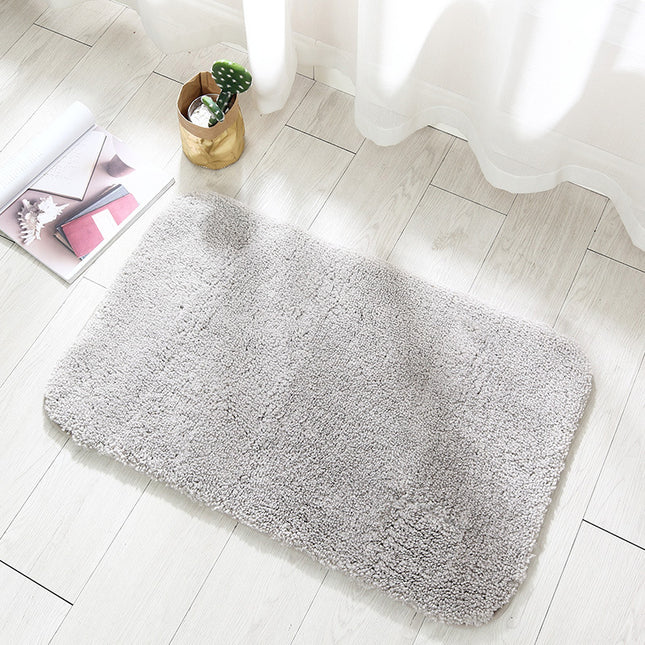 Bathroom Floor Mats Super Soft Thickened Bath Rugs Fluffy Microfiber Non-Slip Bathroom Mat Absorbent Bathtub Shower Rug