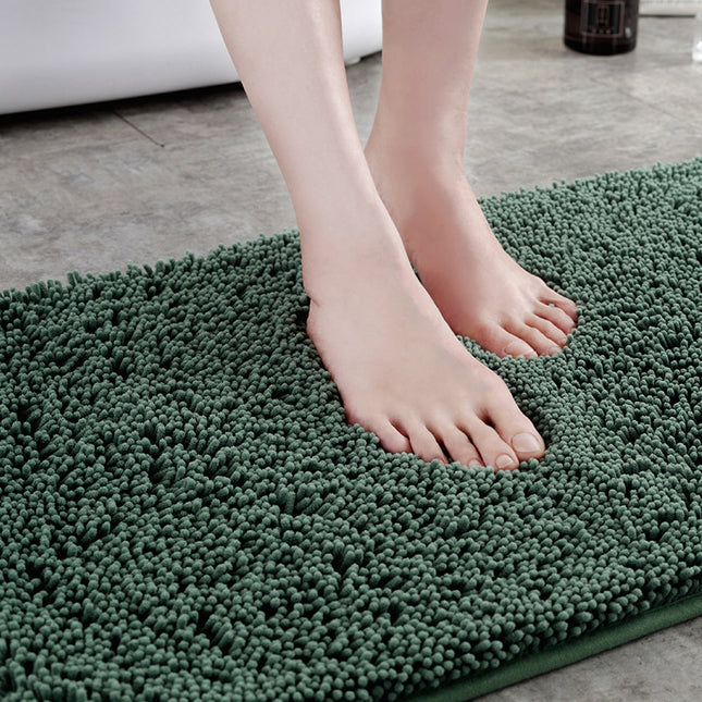 Non-slip Bathroom rug bath mat Chenille microfiber bath rugs soft machine washable absorbent, suitable for shower bathtubs