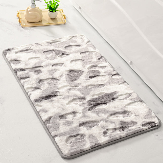 Faux rabbit hair bath rug, super soft fluffy bathroom mat, thickened bathroom mats non-slip shag bath mats for bathroom decor