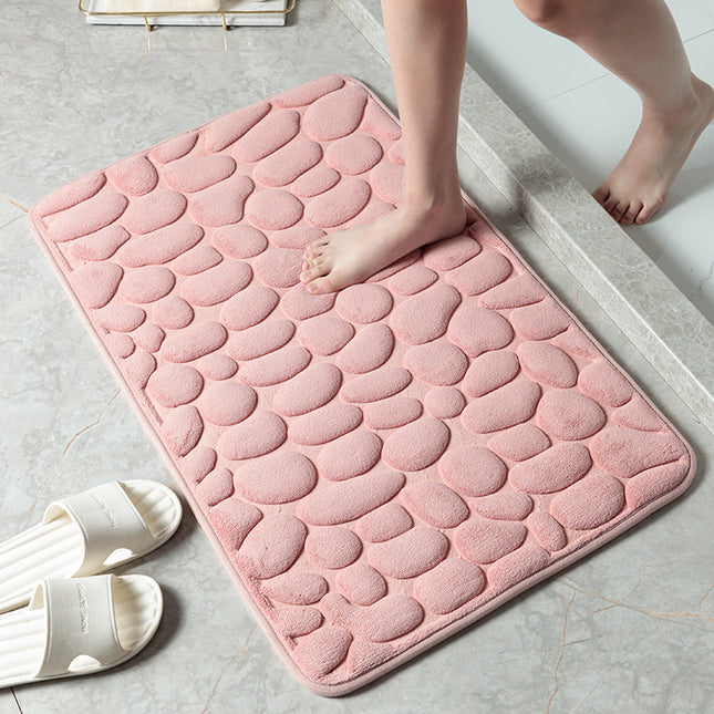 Pebble Bathroom Mat Memory Foam Bath Mats Bathroom Rugs Soft Water Absorbent Non-Slip Door Mat Floor Mat