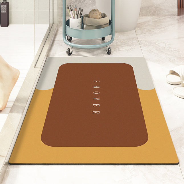 Non-Slip Quick Dry Rug, Diatomaceous Earth Floor Mat - Rubber for Bathrooms, Bathtubs, Showers and Sinks