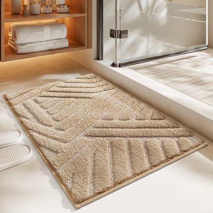 Tapis de salle de bain absorbant, tapis de salle de bain antidérapant, tapis de bain doux et lavable, petit tapis de sol en microfibre pour salle de bain