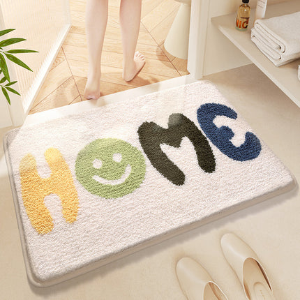 Soft fluffy bath rug, microfiber bathroom mat, non-slip shower bathtub mat, beautiful small bathroom rugs