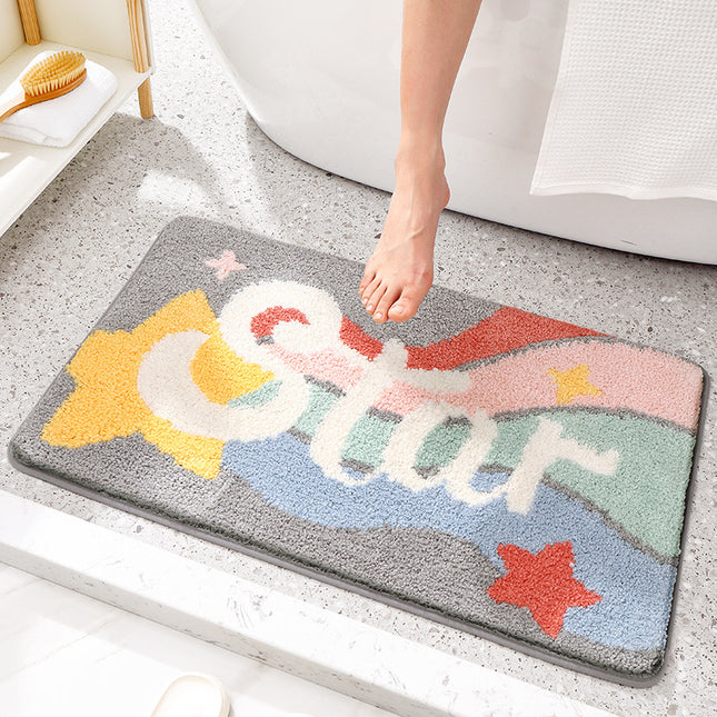 Cute Kids Doormat - Microfiber Bathmats Absorbent Non-Slip Bathroom Mat - Doormat Bedroom Kitchen Bathroom Rugs