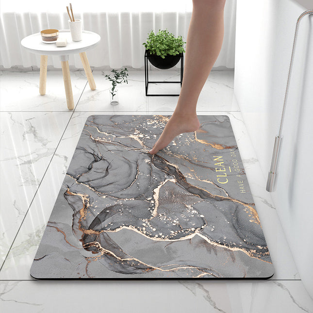 Diatomaceous earth bath mats super absorbent non-slip bathroom rugs, fast drying bathroom floor mat for shower bathtub sinks