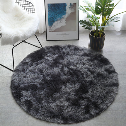 Living Room Round Fluffy Rugs Bedroom Luxury Round Rug Shaggy Pile Soft Tie Dyed Round Rugs Home Decor Rugs