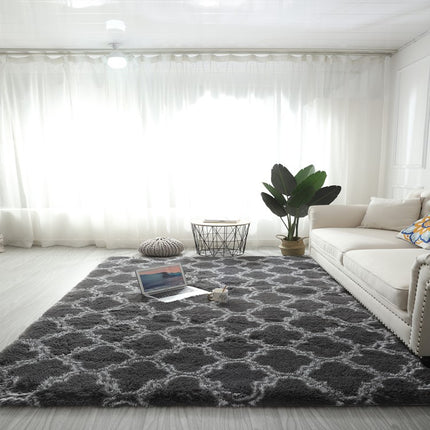 Ultra Soft Area Rugs for Bedroom Living Room -Tie Dye Non-Slip Shaggy Rugs -Modern Indoor Geometric Shaggy Rugs