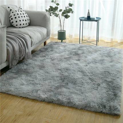 Plush Area Rug Soft Fluffy Area Rug  PTie Dye Non-Slip Washable Floor Rug Pad for Living Room Bedroom Bedside Hallway