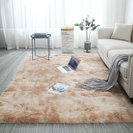 Plush Area Rug Soft Fluffy Area Rug  PTie Dye Non-Slip Washable Floor Rug Pad for Living Room Bedside Hallway