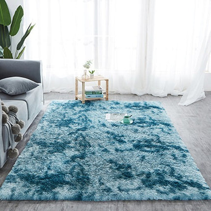 Super soft shaggy carpet, tie-dye carpet non-slip carpet for living room bedroom girl children's room home decoration