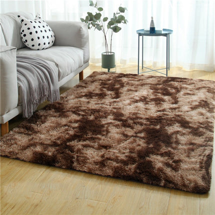 Super Soft Shaggy Carpet Fluffy Tie-Dye Carpet Indoor Shaggy Carpet for Bedroom Children's Room Nursery Home Decor Rectangle Carpet