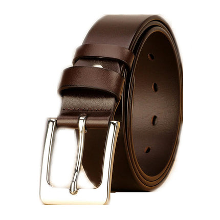 Men's Leather Dress Belt for Work Business and Casual