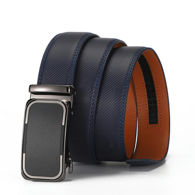 Genuine Leather Dress Designer Belts for men, Slide Ratchet Men's Belt