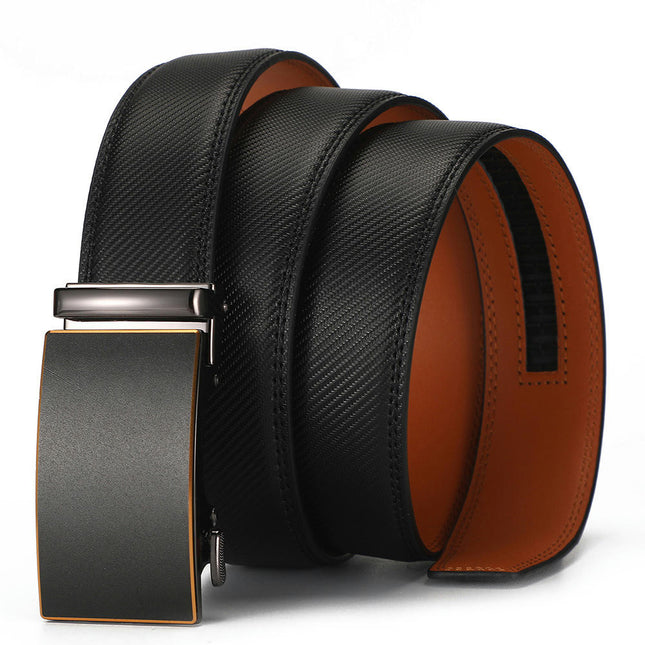 Men's Ratchet Belt,Adjustable with Sliding Buckle Trim