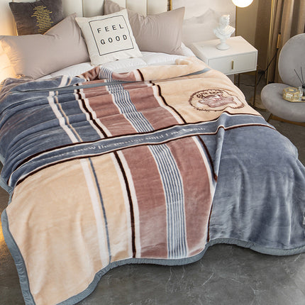 Blanket,Thickened Raschel Blanket,Winter Warm Blanket,Flannel Covering Blanket,Double Layer Antistatic Cloud Blanket for Bed,Sofa