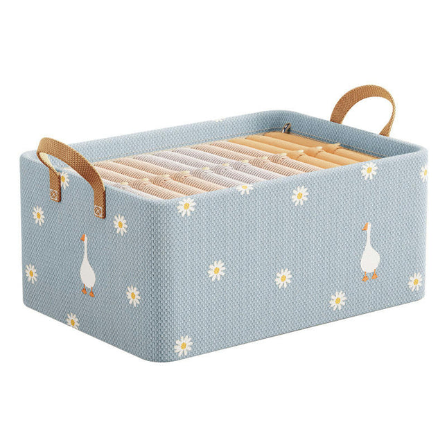 Clothing Storage Bins, Foldable Storage Bins with 2 Handles,Storage Baskets for Shelves