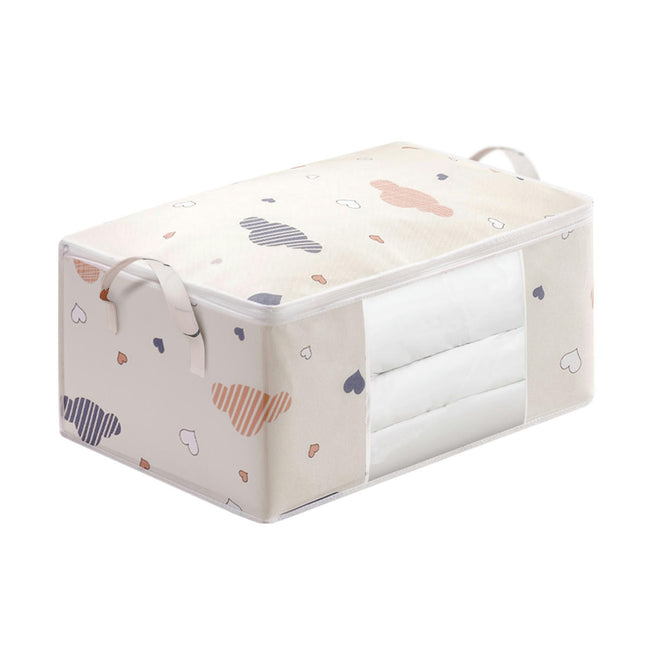 Nonwovens Storage Box With Clear Windowï¼?Double Zippersï¼?Durable Handles